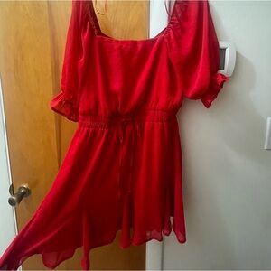 Adorable red mini dress